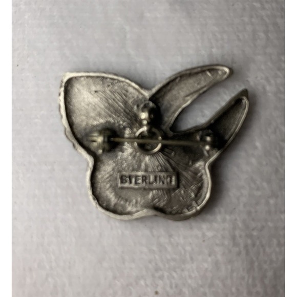 Vintage 925 Sterling Silver Pin/Brooch Pray For Peace - Picture 2 of 3